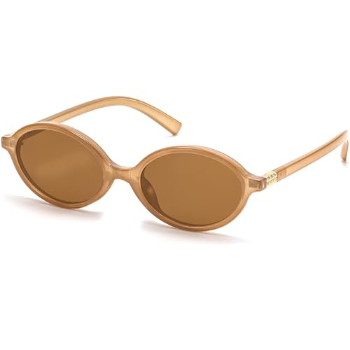 Retro Oval Sunglasses for Women Vintage 90s Y2K Trendy Designer Sun Glasses | Amazon (US)