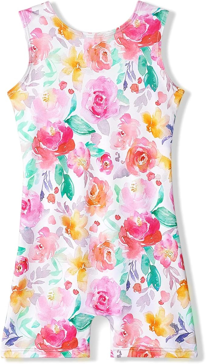 Leotards for Girls Gymnastics with Shorts Butterfly Unicorn Mermaid Dance Unitards Biketards Hotp... | Amazon (US)