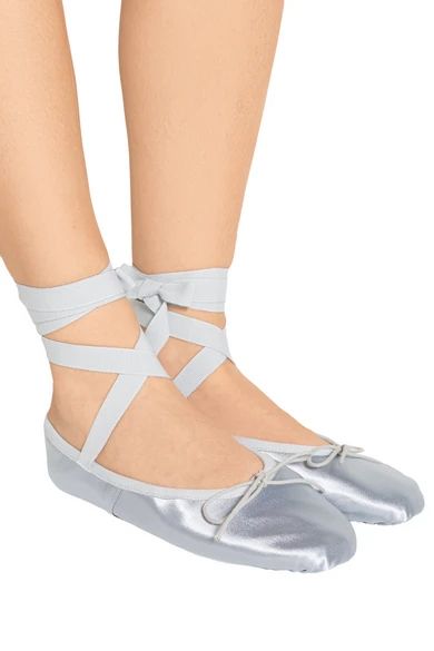 Metallic satin ballet slippers | NET-A-PORTER (US)
