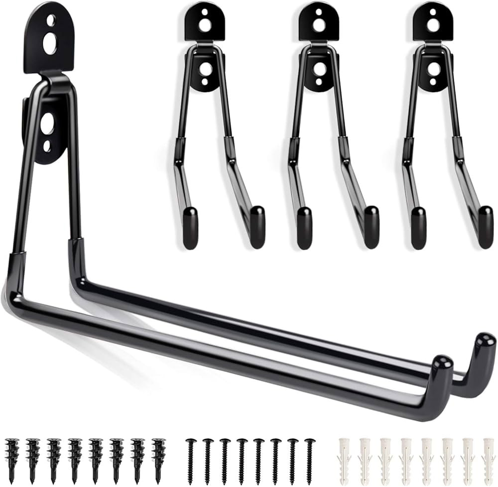 Heevir Garage Hooks Heavy Duty - 11 Inch Large Wall Mount Storage Hanger, 4 Pack Long Hook Garage... | Amazon (US)
