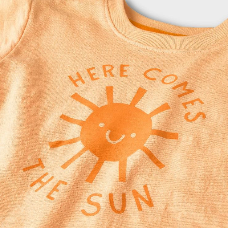 Baby Graphic Slub Jersey Top & Bottom Set - Cat & Jack™ Orange | Target