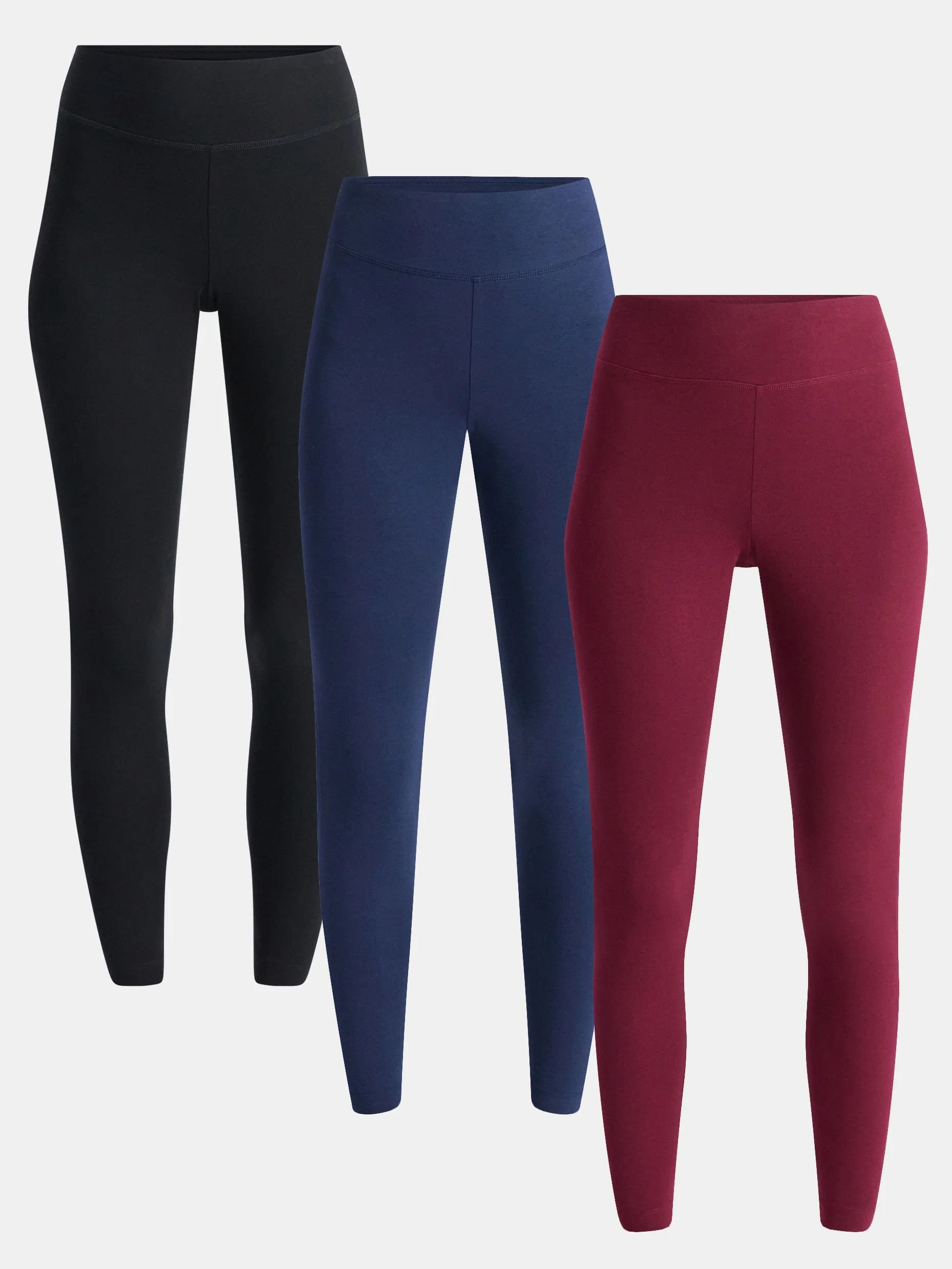 Time and Tru Women's High Rise Leggings, 27'' Inseam, 3-Pack, Sizes XS-XXXL | Walmart (US)