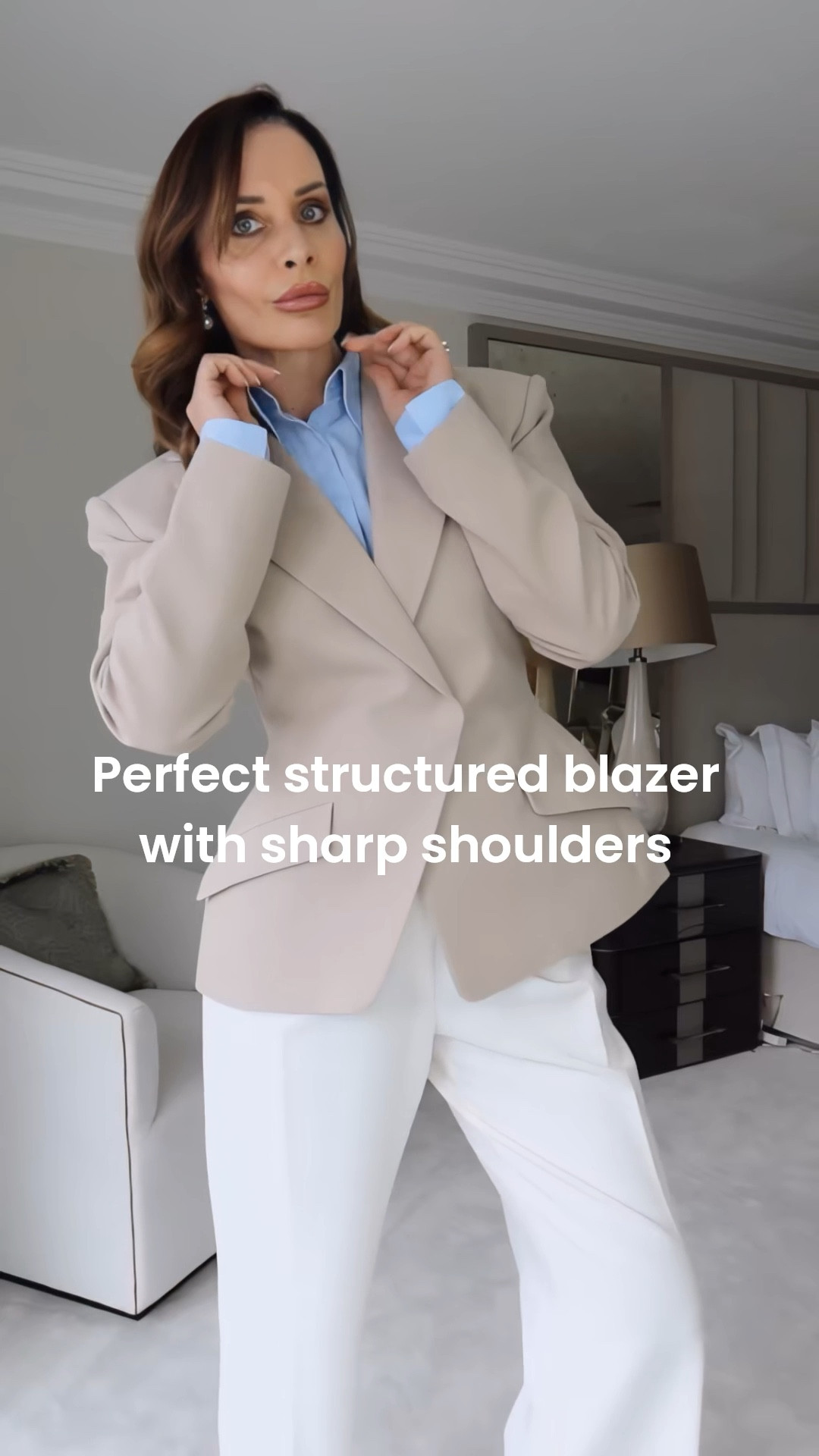The perfect structured blazer with accentuated based and sharp shoulders and beautiful taupe beige for spring #blazer #springblazer #styleidea
￼

#LTKootd #LTKgrwm #LTKSeasonal