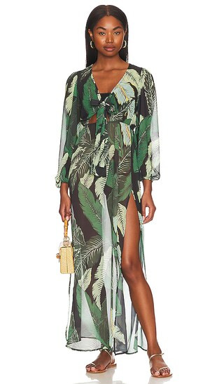 Shiloh Dress in Banana Leaf Black | Revolve Clothing (Global)