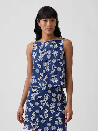 Linen-Blend Apron Top | Gap Factory