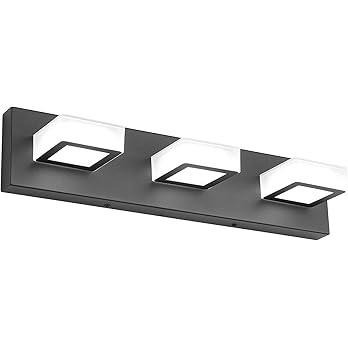 Ralbay LED Modern Black Bathroom Vanity Lights 3 Lights Acrylic Modern Black Bathroom Wall Lighti... | Amazon (US)