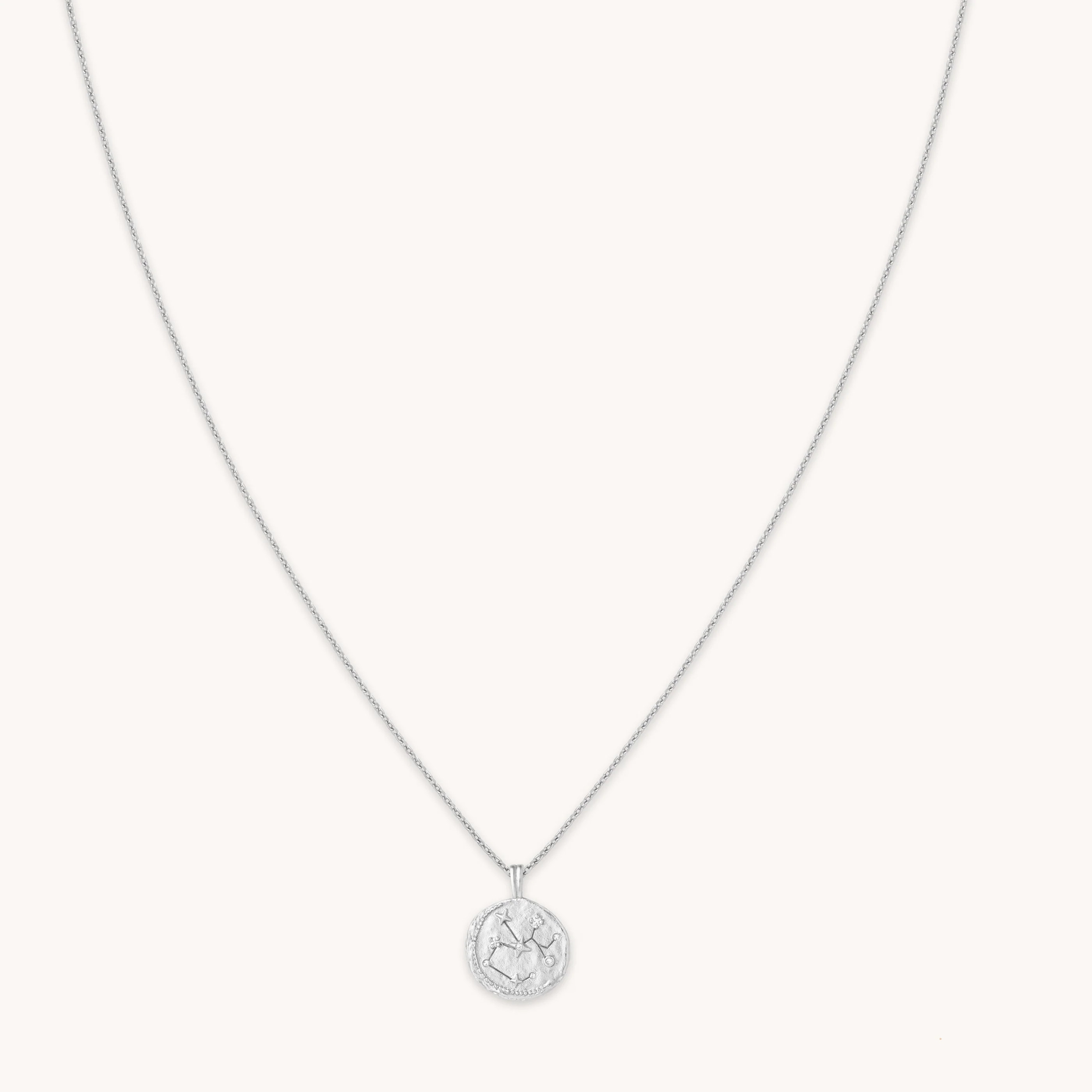 Sagittarius Zodiac Pendant Necklace in Silver | Astrid and Miyu