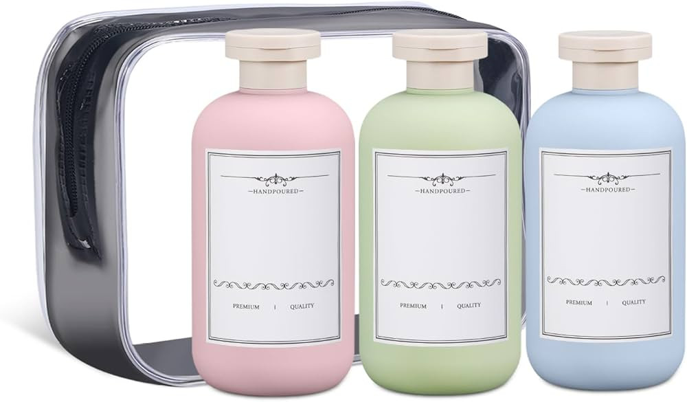 ASEVAT 6.7 oz Plastic Leak Proof Travel Bottles for Toiletries, Plastic Travel Size Containers, S... | Amazon (US)