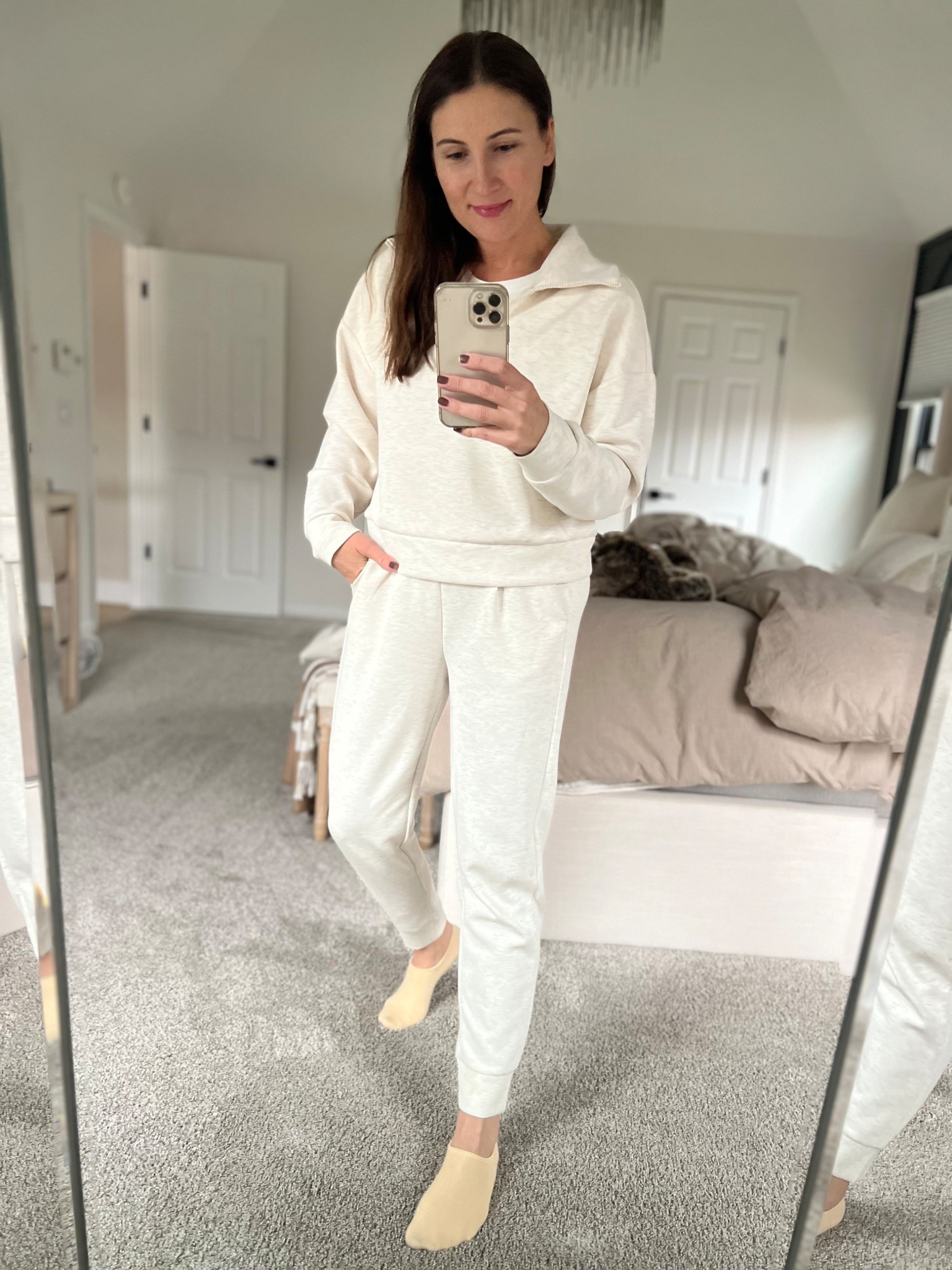 Cozy scuba knit lounge set from Walmart. 

#LTKFindsUnder50