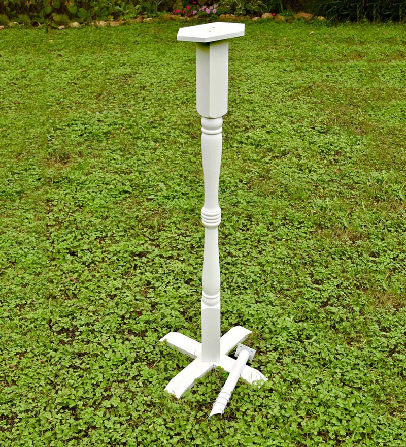 Turned Wood Pedestal Pole | Plow & Hearth | Plow & Hearth