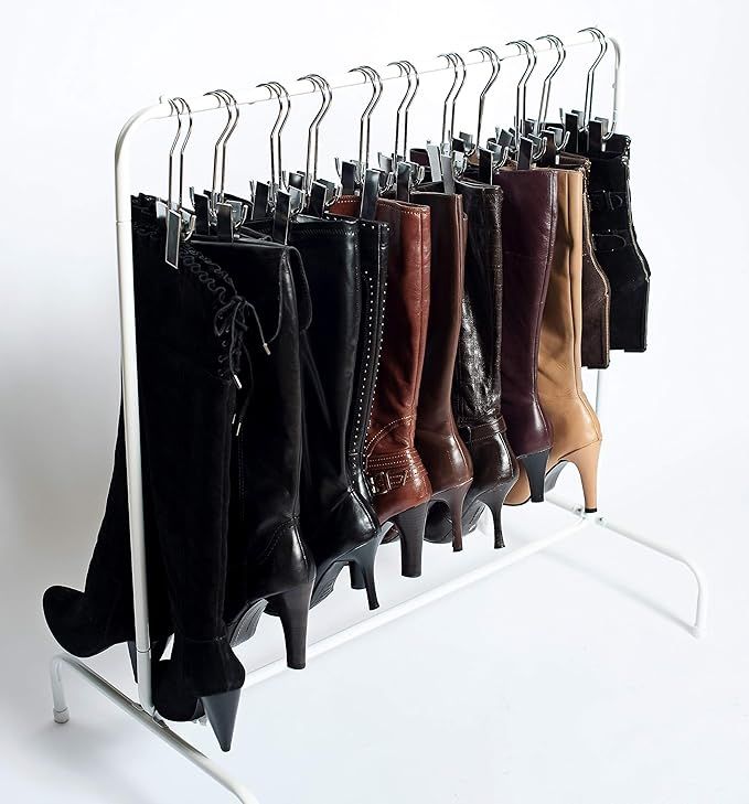 The Boot Rack-Short (35") Garment & Boot Rack - Fits in Most Closets (The Boot Rack with Gold Han... | Amazon (US)