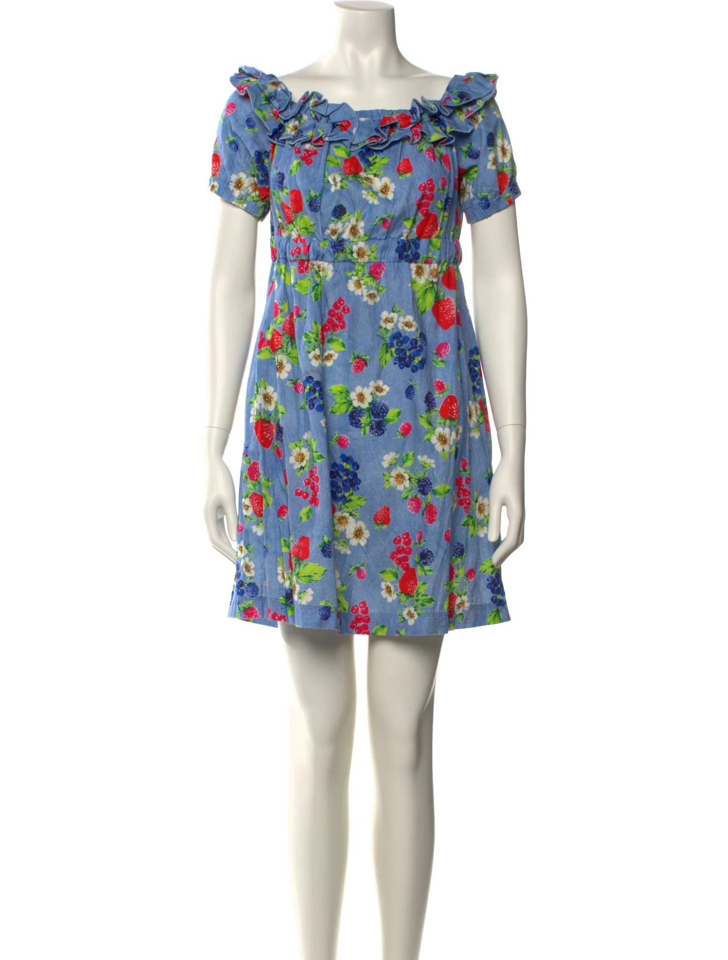 Love Moschino Floral Print Mini Dress - Blue Dresses, Clothing - WLH35958 | The RealReal | The RealReal