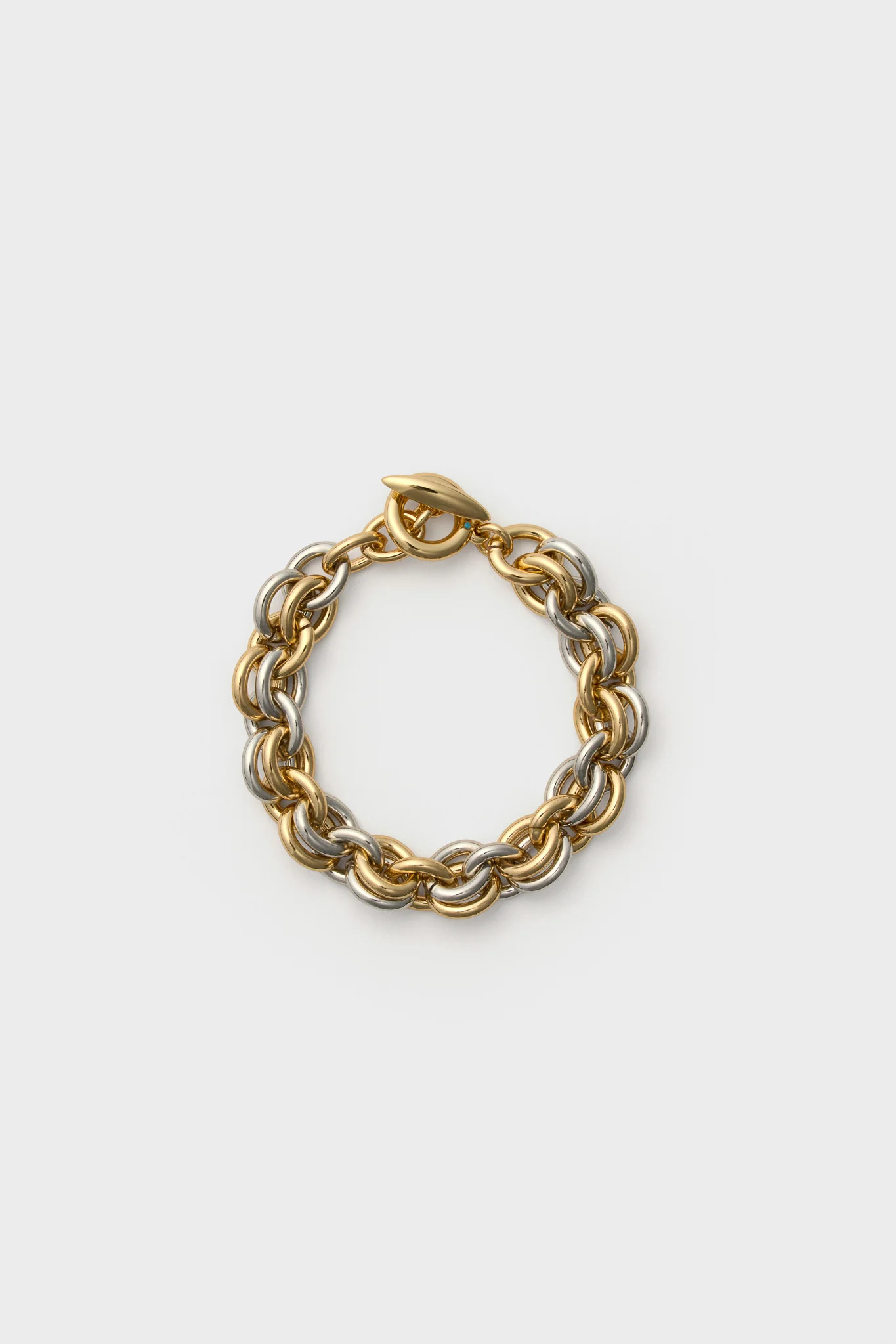 Shiny Gold and Dark Silver Lush Link Bracelet | Tuckernuck (US)