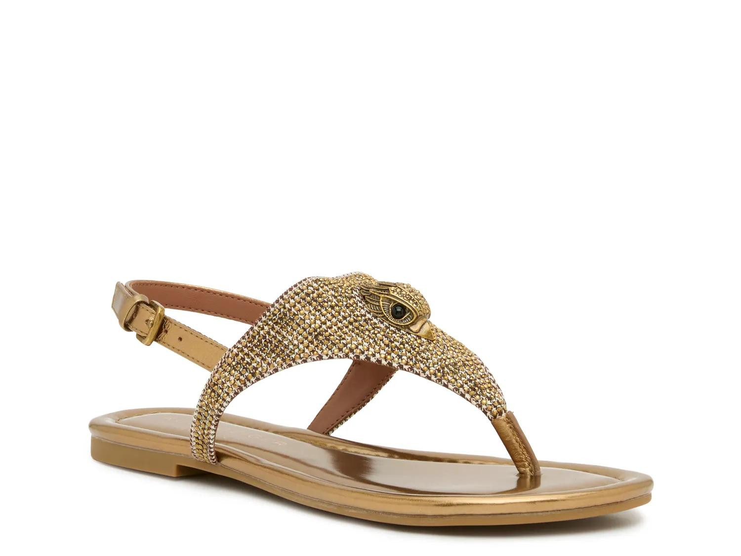 Kurt Geiger Kensington Sandal | Women's | Gold Metallic | Size EU 40.5 / US 9.5 | Sandals | Slingback | DSW