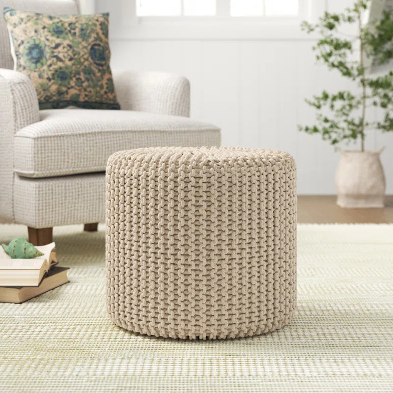Sand & Stable™ Lee 18" Wide Round Pouf Ottoman & Reviews | Wayfair | Wayfair North America