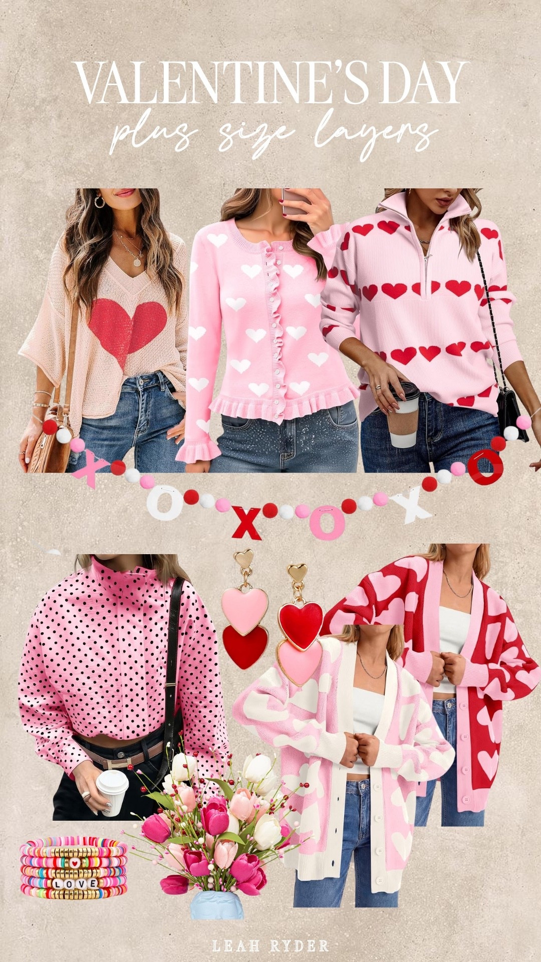 These Valentine’s Day plus size layers are perfect for adding a festive touch without feeling overdone. Heart sweaters, pink cardigans, and cozy pullovers make easy outfits for February weather. Each layer works well with jeans or leggings for casual Valentine’s plans. These plus size Valentine’s outfits balance comfort, warmth, and seasonal style.


#LTKselfcare #LTKPlusSize #LTKSeasonal