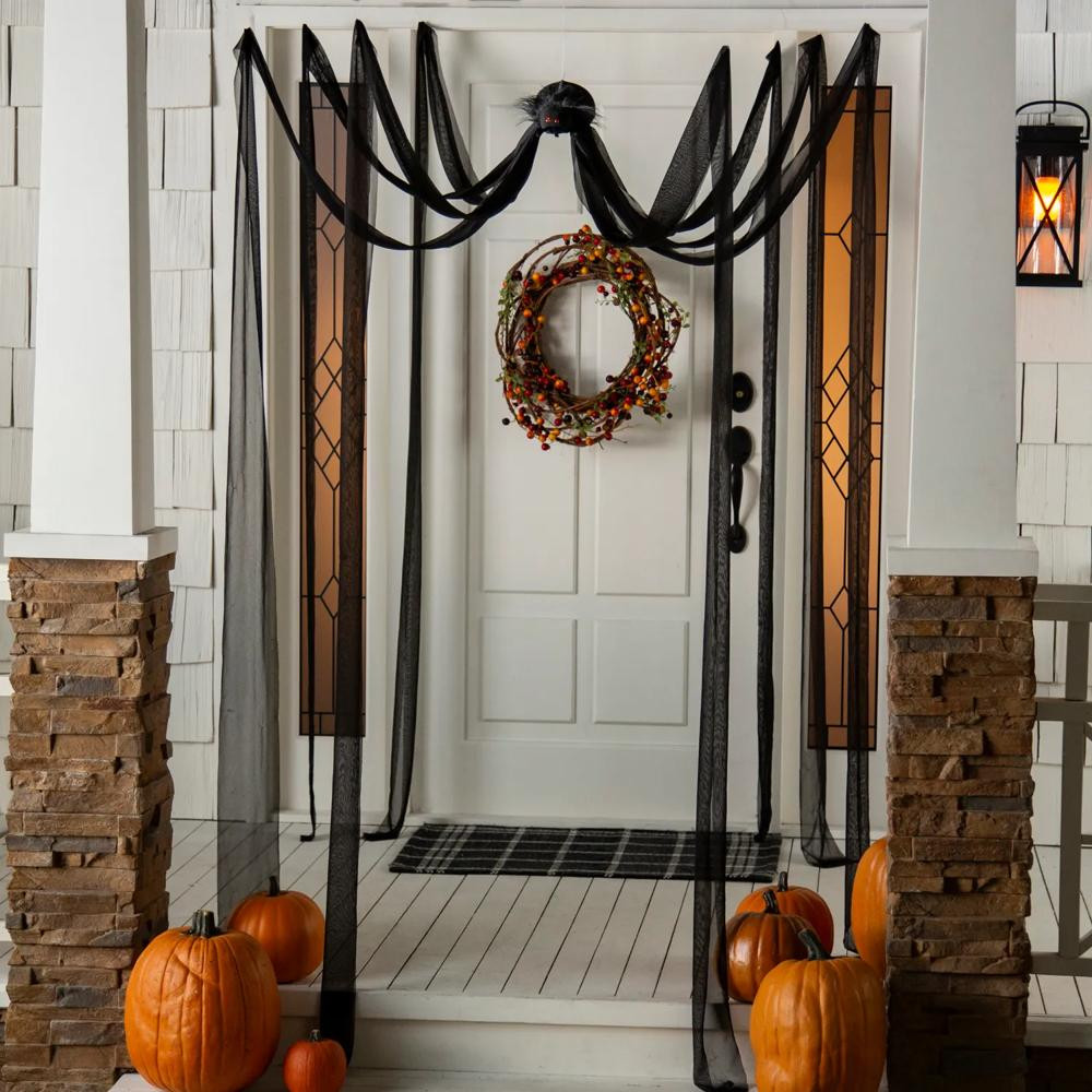 21 ft. Halloween Flowing Polyester Spider Hanging Decoration | Oriental Trading Company