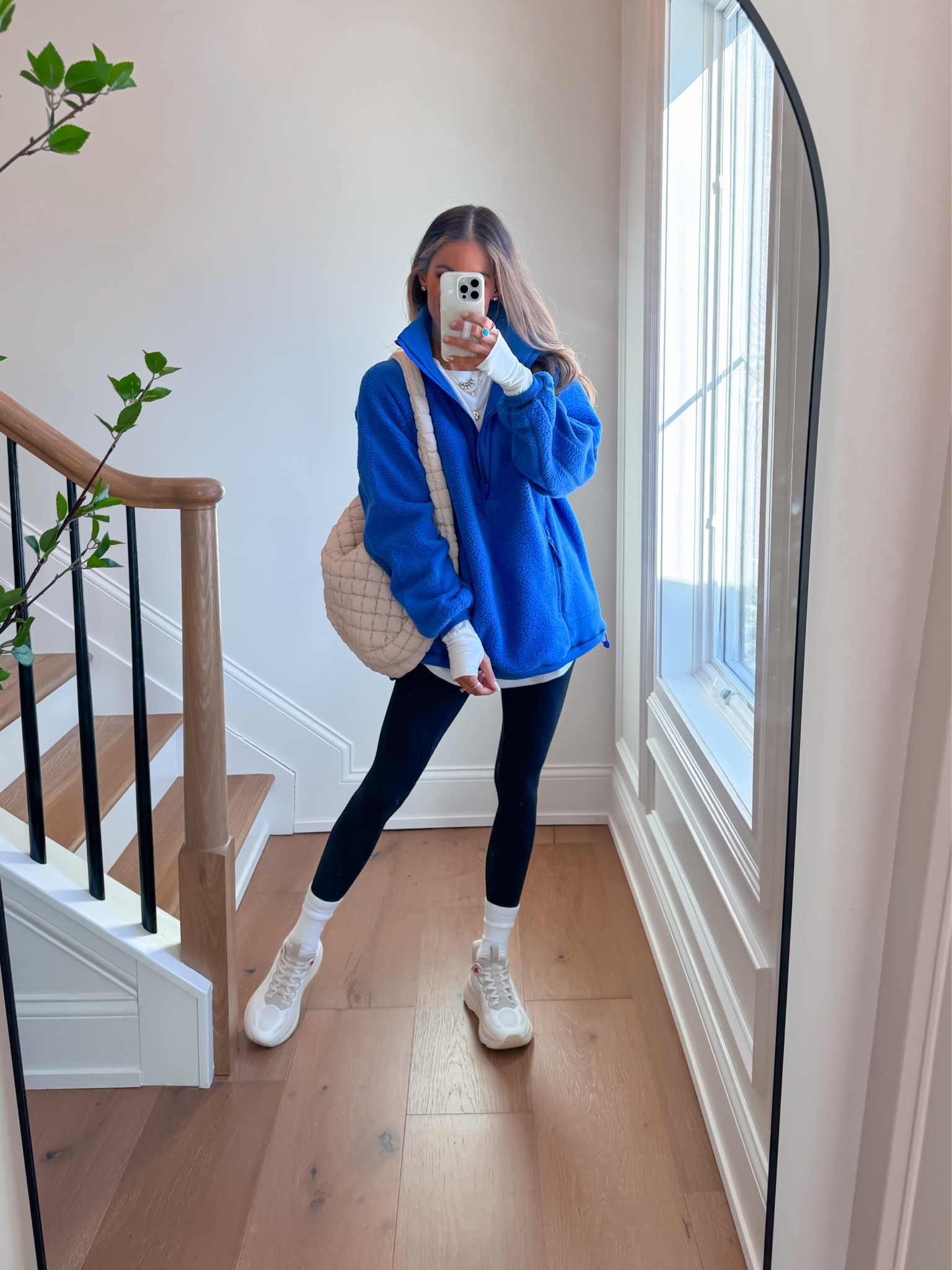 Wearing a medium pullover, small tunic tee and xsmall leggings 

#LTKSeasonal #LTKFindsUnder50 #LTKSaleAlert