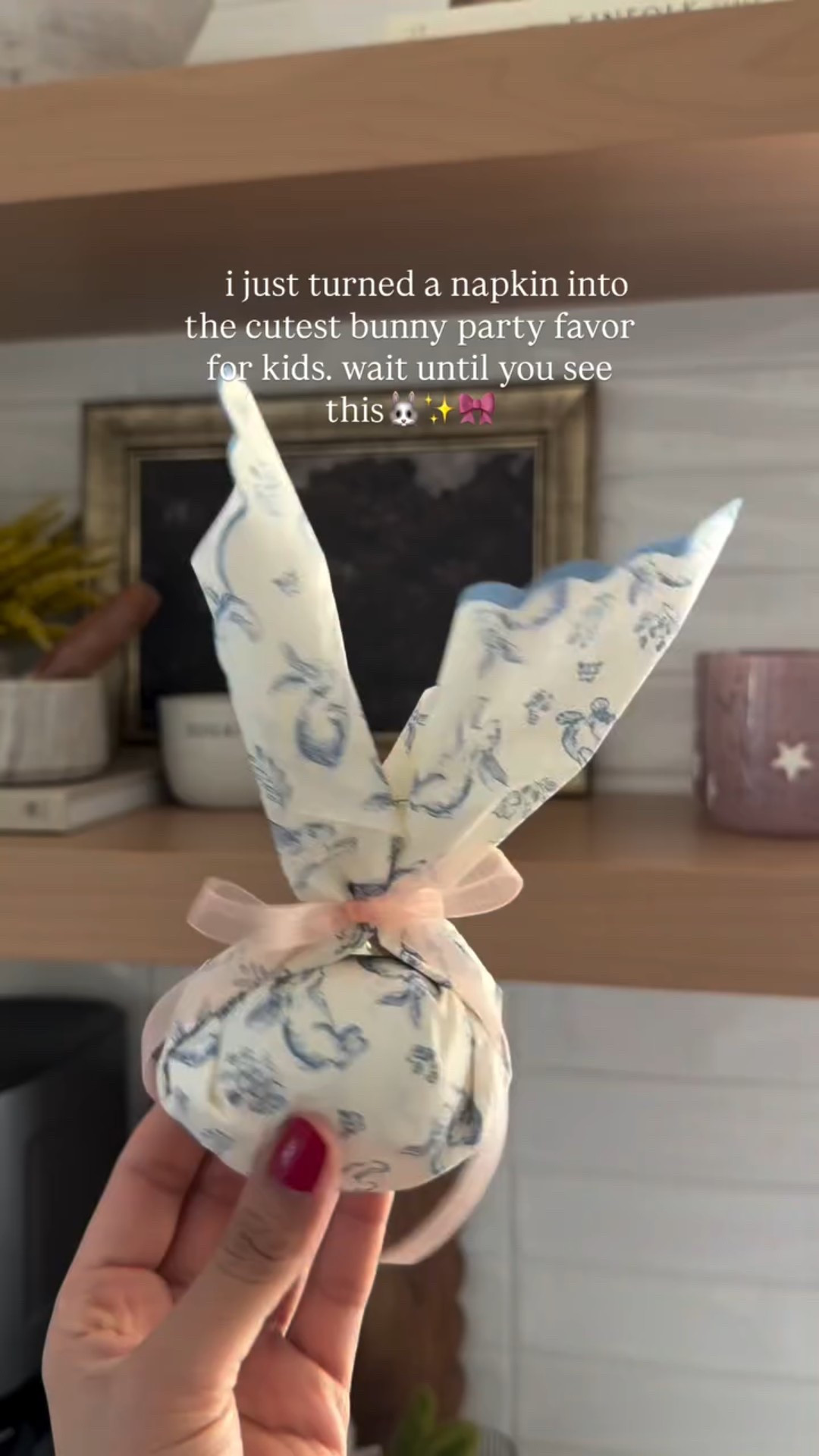 this is the easiest bunny napkin hack that doubles as the cutest little party favor for kids🐰🎀

Perfect for Easter brunch, egg hunts, or classroom parties!

#easterideas #easter #easteregghunt #momlifehacks #kidsactivities

#LTKKids #LTKmomlife #LTKSeasonal
