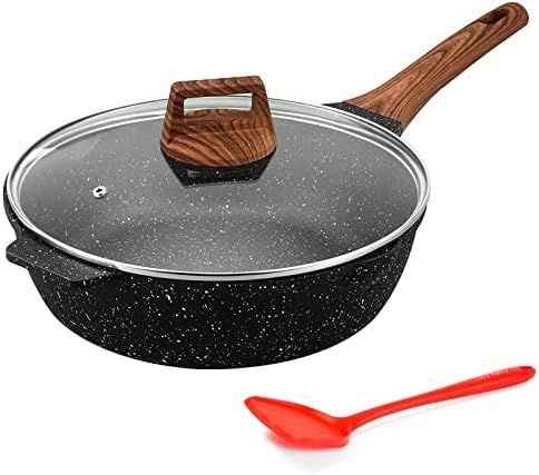 ESLITE LIFE 5 Quart/11 Inch Saute Pan with Lid Nonstick Deep Skillet Frying Pan Jumbo Cooker Inducti | Amazon (US)