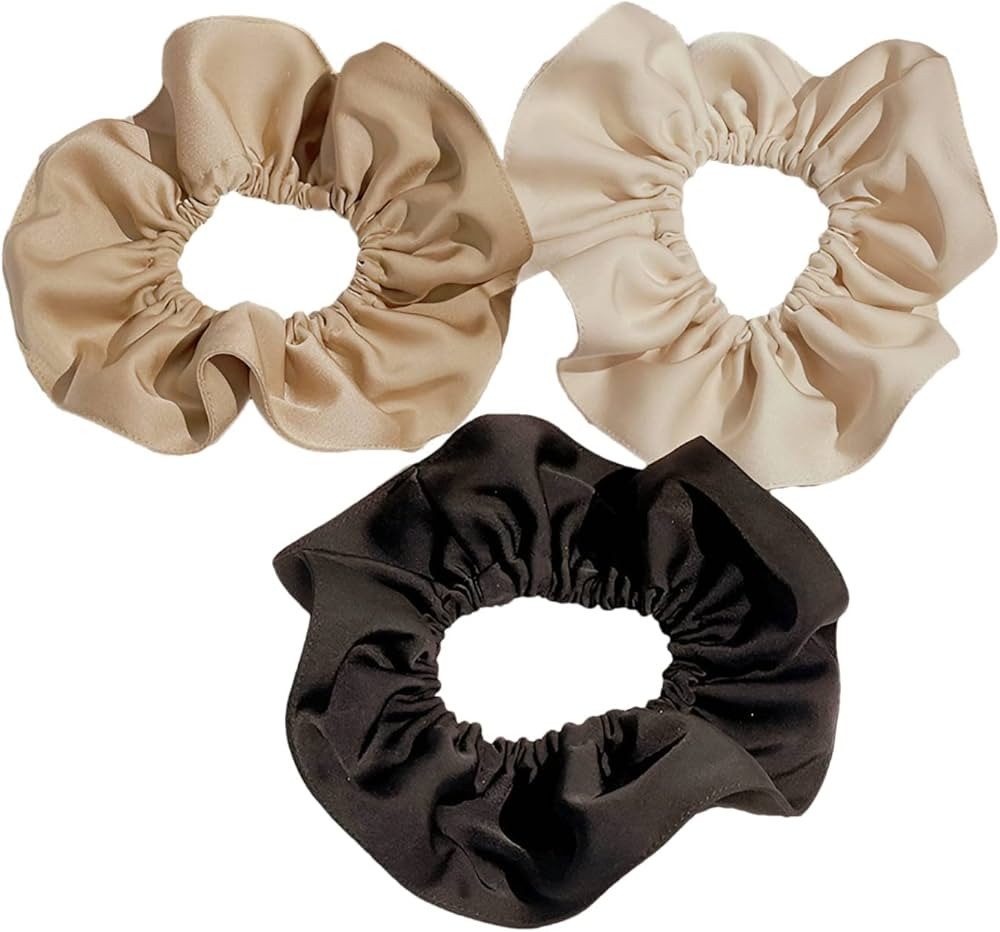 Silk Satin Scrunchies, Leopard Cheetah Hair Scrunchie, Assorted Colors & Styles, Soft Elastics Sc... | Amazon (US)