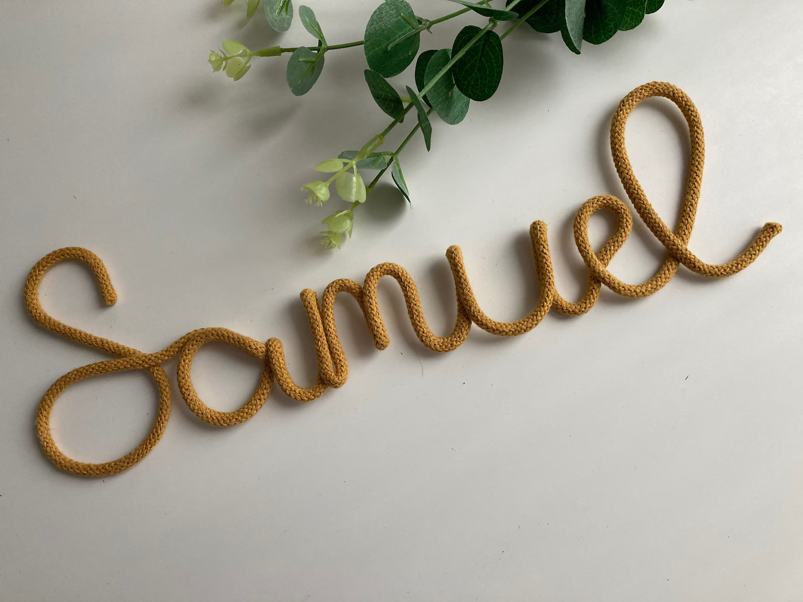 Knitted rope wire words names name signs nursery decor baby shower gift | Etsy (US)