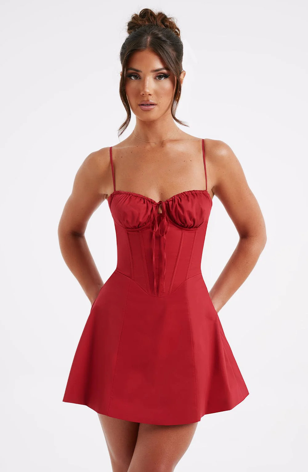 Lacey Mini Dress - Red | Babyboo (global)