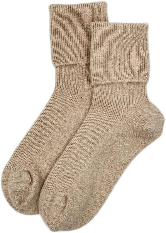 100% Pure Cashmere Women Ladies Men Sleep Bed Outdoor Socks, Made in Inner Mongolian | Amazon (US)