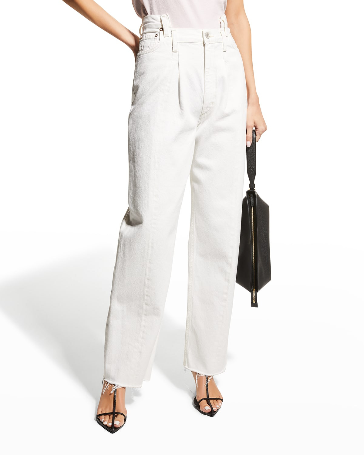Pieced Angled Jeans | Neiman Marcus