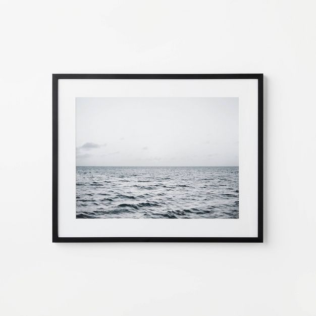 30" x 24" B&W Ocean View Framed Wall Print - Threshold™ designed with Studio McGee | Target