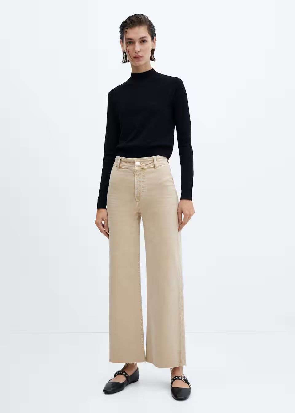 Jeans culotte high waist | MANGO (US)