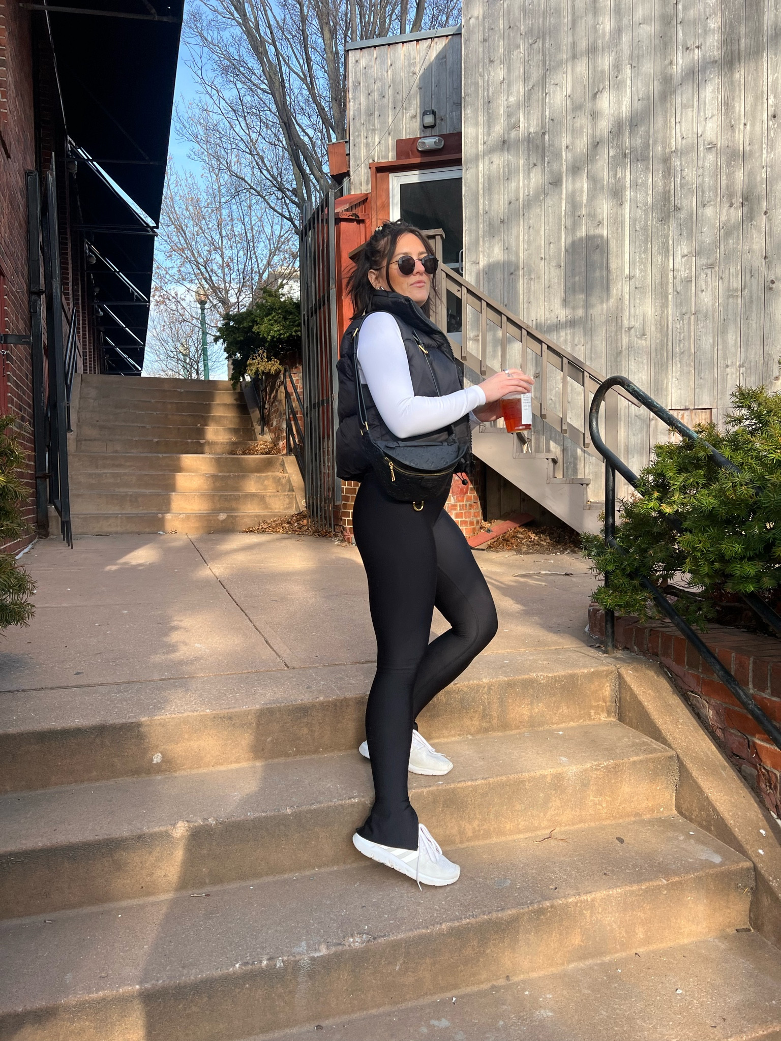 Spring athleisure loading 

Flare leggings, Alo leggings, long sleeve workout top, cropped vest, cropped puffer vest, black and white outfit, casual outfit inspo

#LTKfit #LTKstyletip #LTKSeasonal