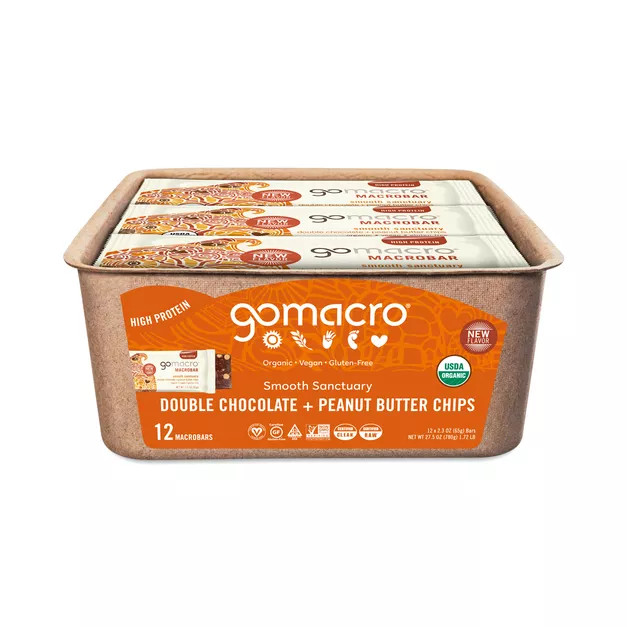 GoMacro, MacroBar, Double Chocolate & Peanut Butter Chips | Thrive Market