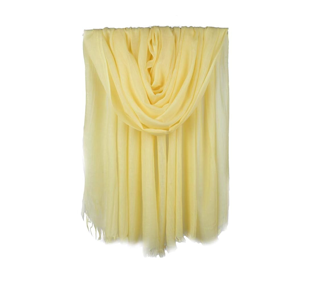 Women Summer Scarfs Large Long Lightweight Linen Beach Gauze Shawl Wrap 75”×43” | Amazon (US)