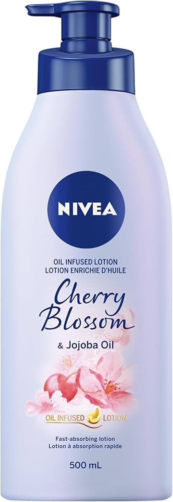 NIVEA Oil Infused Cherry Blossom & Jojoba Oil Body Lotion, 24-Hour Moisture, Scented Lotion, All ... | Amazon (CA)