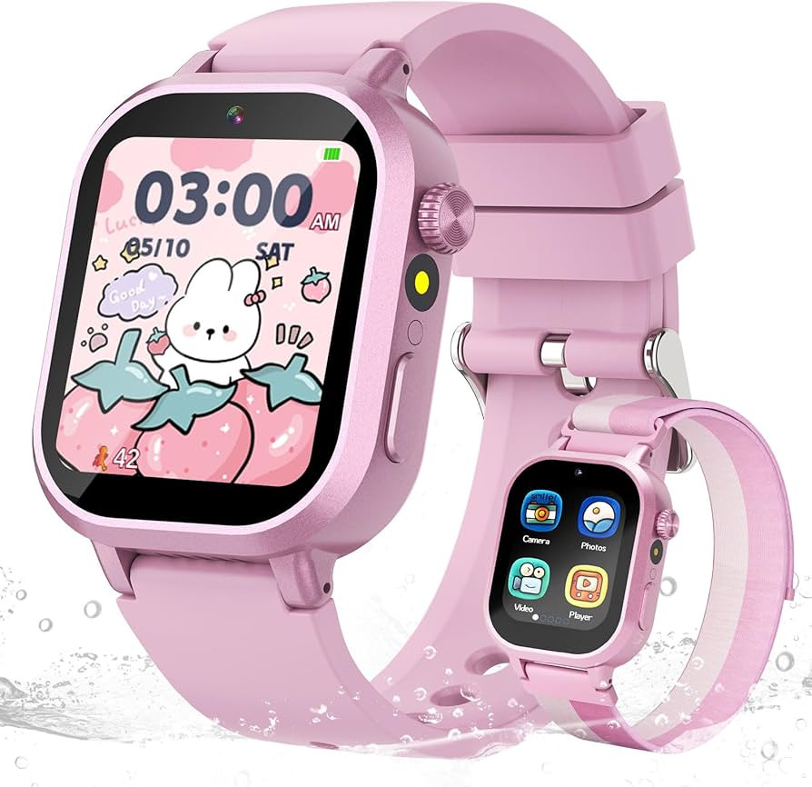Kids Waterproof Smart Watch Girls Gift Age 3-12 with 39 Game HD Touch Screen Music Player Video C... | Amazon (US)
