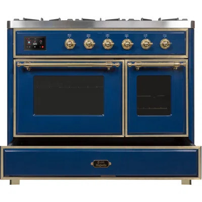 ILVE Majestic II Series 40 inch Dual Fuel Range with 6 Sealed Burners, Griddle (Glass Door) | Wayfair North America