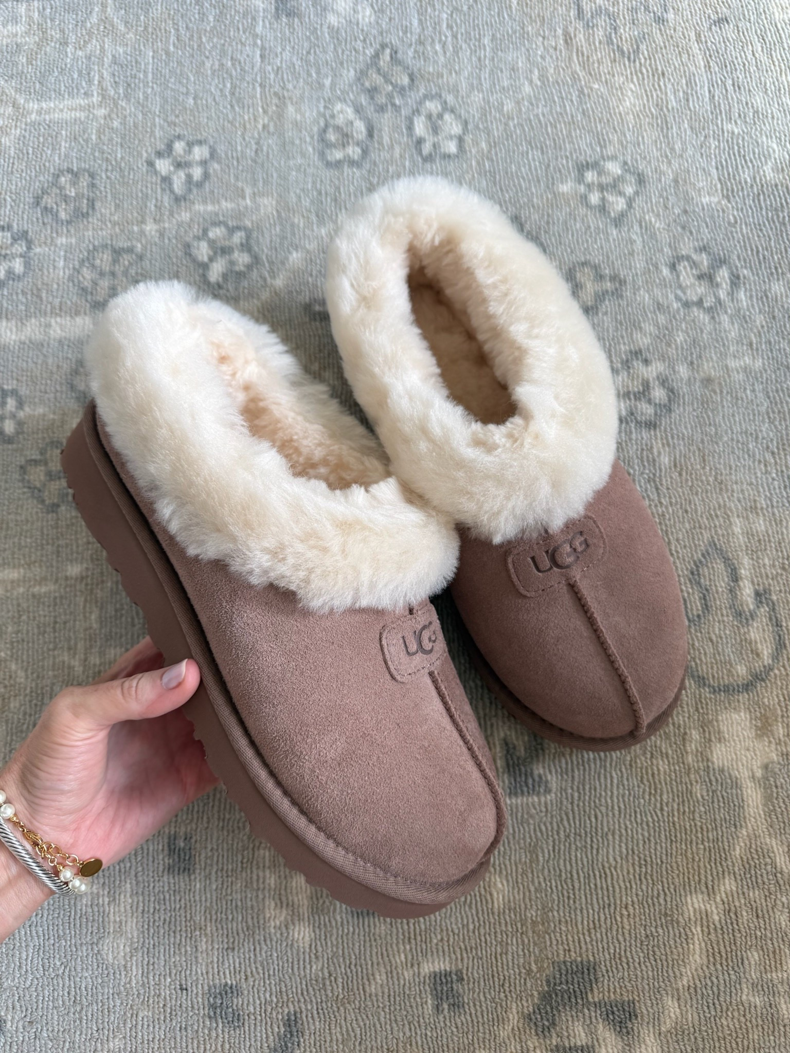 New Ugg slippers are a Nordstrom anniversary sale must have! They are seriously the most comfortable and supportive slipper. Love this blush color, comes in several other colors as well. They run TTS. NSale shoes // Ugg slippers // NSale slippers 

#LTKSaleAlert #LTKShoeCrush #LTKSeasonal