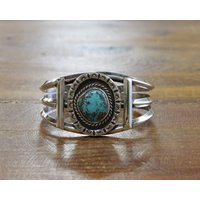 Vintage Southwestern Turquoise Cuff Bracelet | Etsy (US)