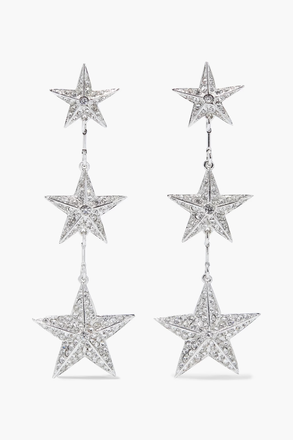 Silver-tone crystal earrings | The Outnet (US and CA)