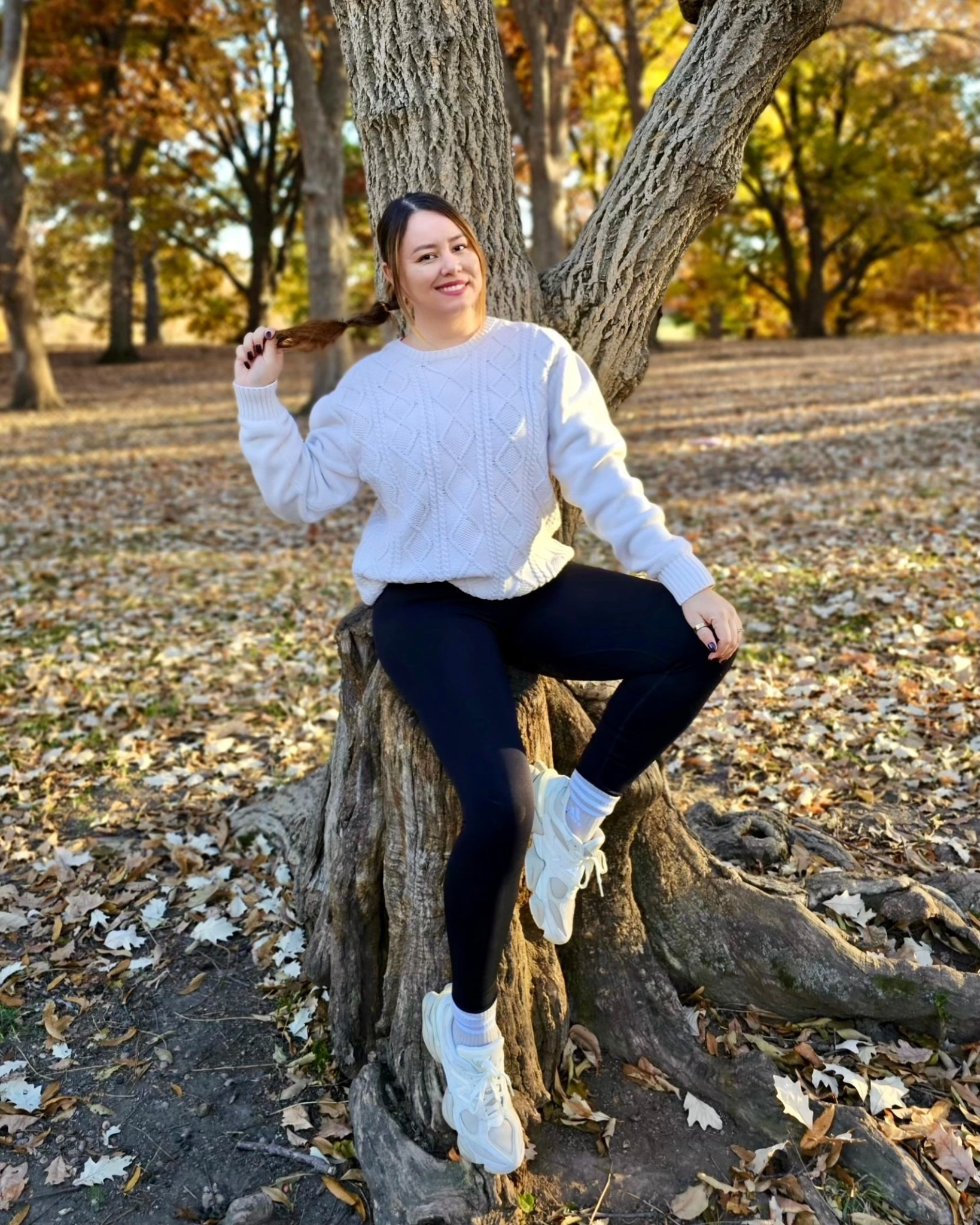 I linked a similar sweater—the closest I could find to my vintage Orvis Knit Sweater, Men’s Medium, Cream, 100% Cotton—that my grandpa gave me years ago and that I’m wearing now.
