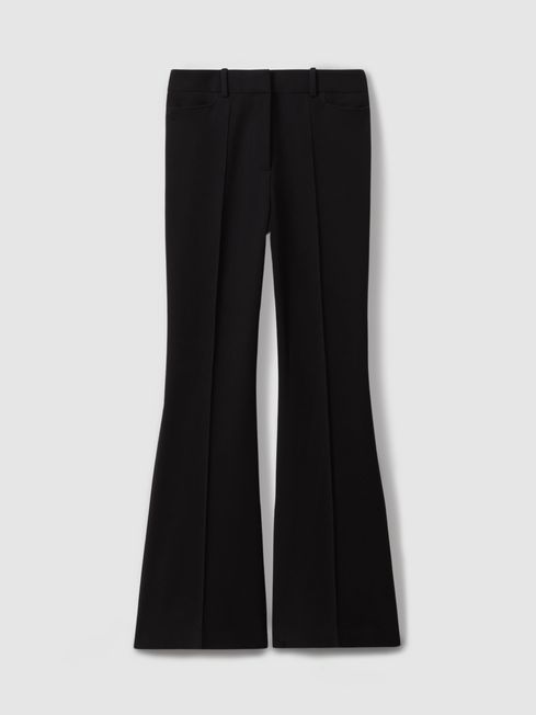 Reiss Black Gabi Flared Suit Trousers | Reiss UK