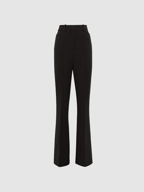 Reiss Black Gabi Flared Suit Trousers | Reiss UK