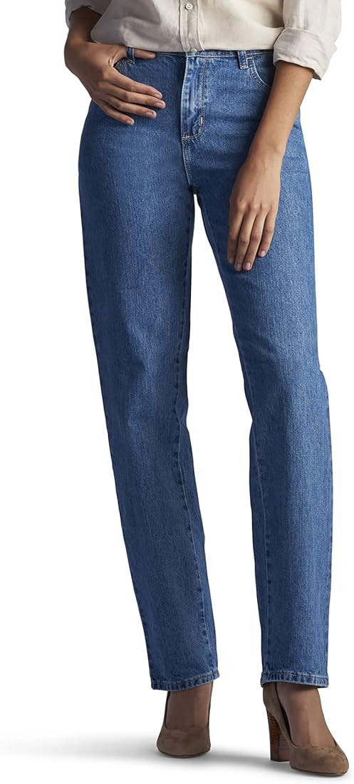 Lee Women's Relaxed Fit All Cotton Straight Leg Jean | Amazon (US)