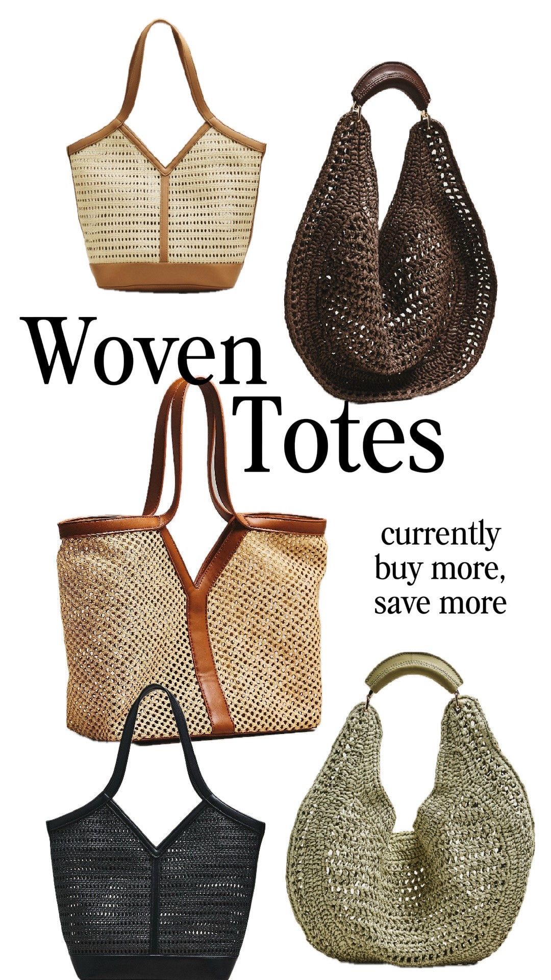 Found THE BEST woven totes for summer.
A designer look for less 💫
Currently save more, the more you spend!
$50 off $100
$100 off $300
$150 off $500+

#LTKSaleAlert