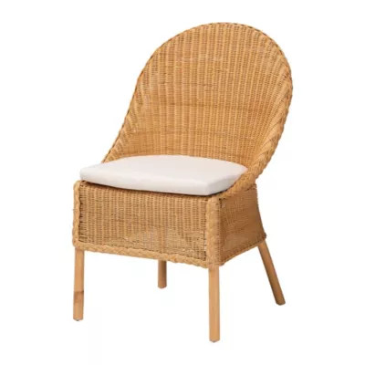 bali & pari Camelia Bohemian Light Honey Rattan Dining Chair | Belk