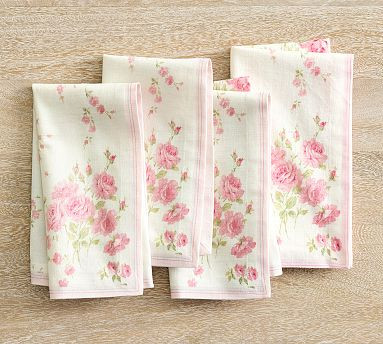 LoveShackFancy Floral Printed Napkins - Set of 4 | Pottery Barn (US)