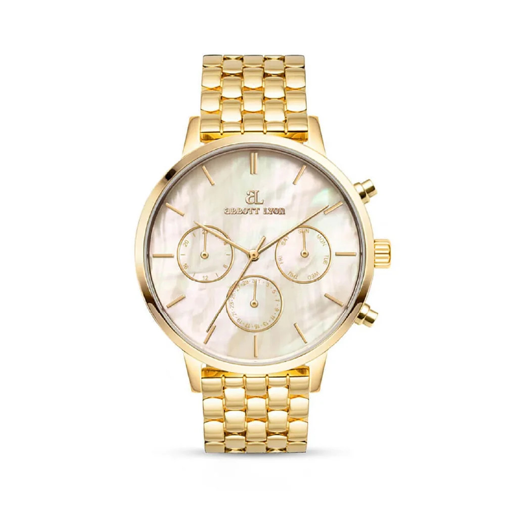 Gold Pearl Link Nueva 40 Watch | Abbott Lyon