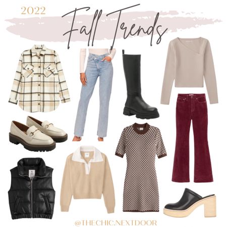 SPOTTED: 2022 Fall Trends 🍁

Now is the perfect time to try new things! Layer up with funky outerwear & soft styles while transitioning into the new season! 
⠀⁣
What’s trending right now? ⠀⁣
✨ mini puffers
✨ shackets
✨ lug sole boots
✨ loafers & clogs
✨ knit dresses
✨ straight & wide leg 
✨ corduroy everything
✨ asymmetrical necklines
✨ polo collars
⠀⁣
I’m loving all the loafers & clogs! Which trend is your favorite?👇🏼⠀
.
.
.


#LTKunder100 #LTKshoecrush #LTKSeasonal