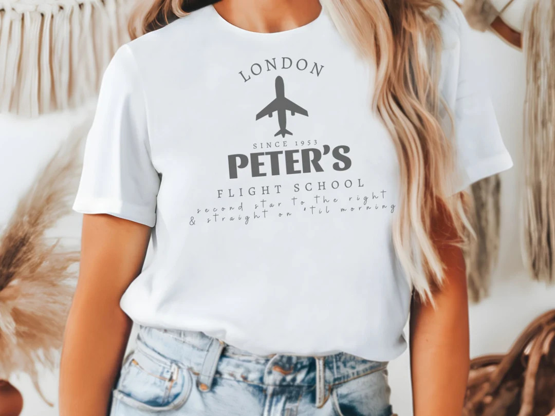 Peter's Flight School, Bella Canvas Unisex Short Sleeve T-shirt, Subtle Disney Matching Family Sh... | Etsy (US)
